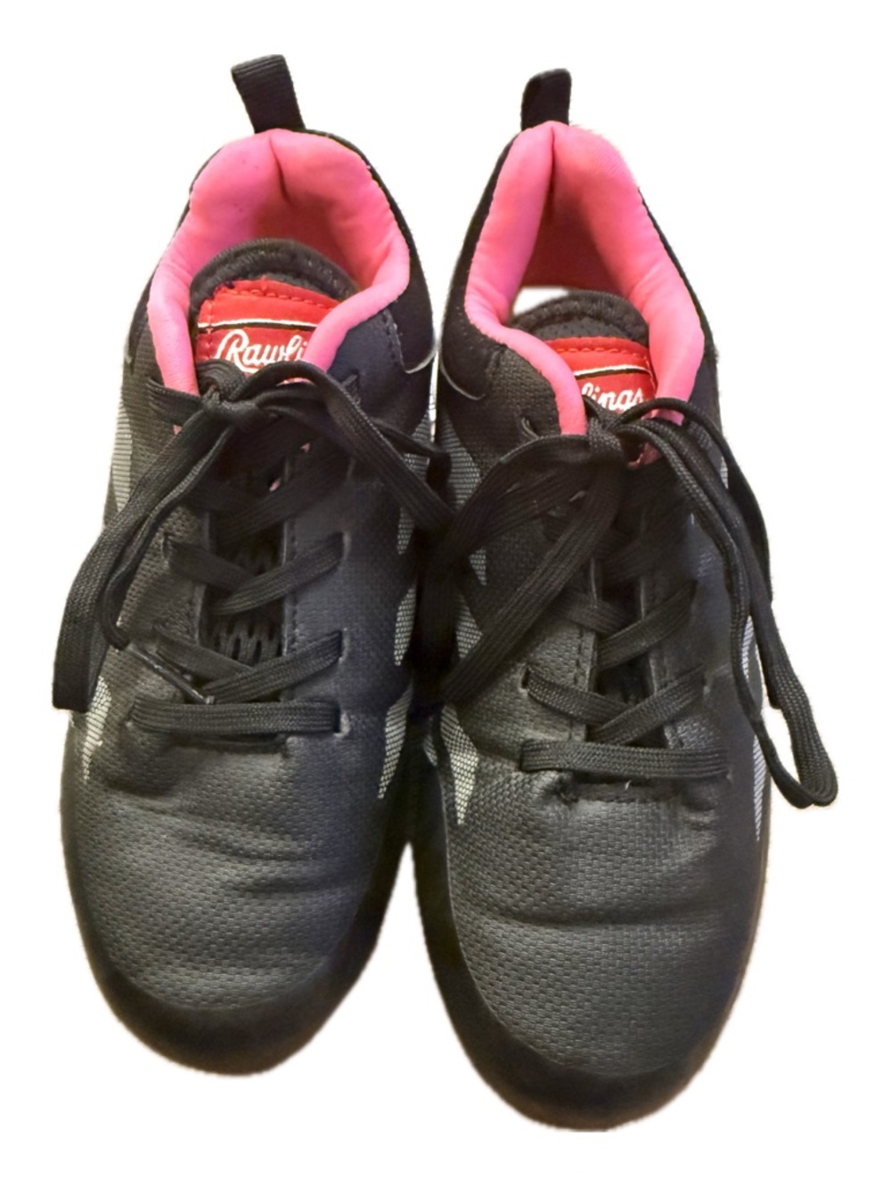 Rawlings Youth Baseball Cleats Black Pink Softball Cleats Girls Size 13